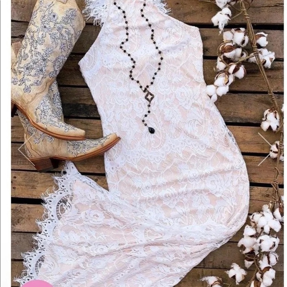 White bohemian dress